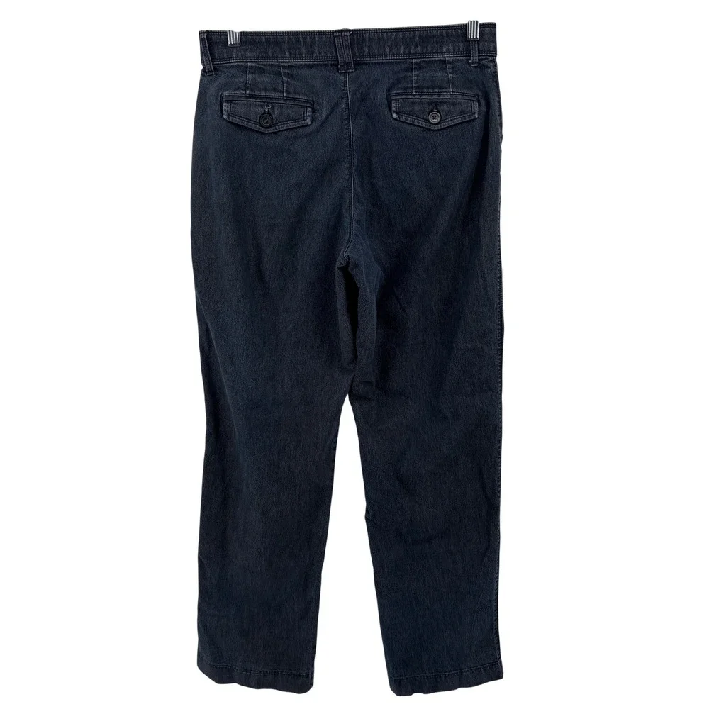 Lee Sinfully Soft Women Size 12 Medium Dark Wash Straight Leg Jeans Blue